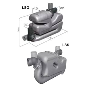 Waterlock Mufflers  -  LSG &amp; LSS Series