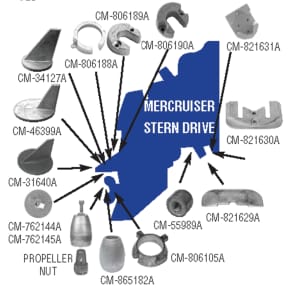 Mercruiser Anodes - Aluminum