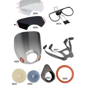 6000 Series Half- &amp; Fullface Respirator Replacement Parts