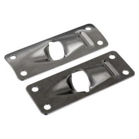 S.S. EXIT PLATE 1-1/4INX3-1/4IN(CRVD)