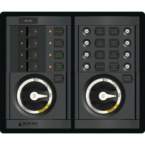 Triple Battery Bank Management/DC Distribution Panel - for Twin Engines