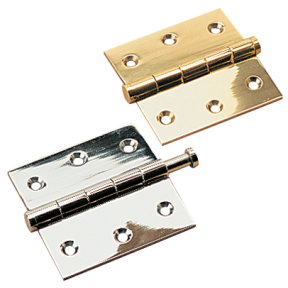 CHROME BRASS REMOVABLE PIN HINGE-2 X 2IN
