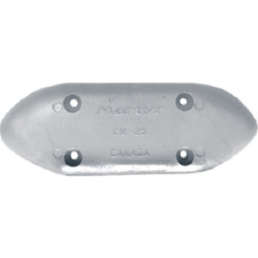 ALU HULL ANODE M-25 POINTED OVAL BOLT-ON