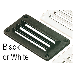 BLK ABS LOUVERED VENT 3X5-1/2IN