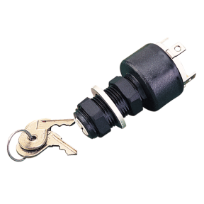 BLK MAGNETO IGNITION SWITCH 3 POS LONG