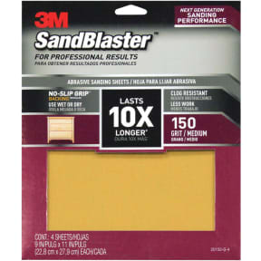 SandBlaster Sandpaper w/ No Slip Grip Backing