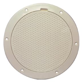 6IN BEIGE PRY OUT DECK PLATE