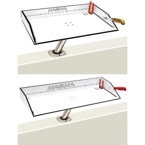 Mershca Bait/Filet Mate Table with Rod Holder Mount, Boat Cutting Board  Bait Table Filet Board For Fish Cleaning Station, Fishing Fillet Table with