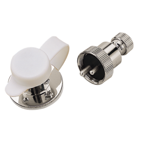 CHROME BRASS CONNECTOR-3 AMP,2 PIN