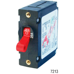 AC/DC A-Series Single Pole Circuit Breaker - White Toggle, 25A