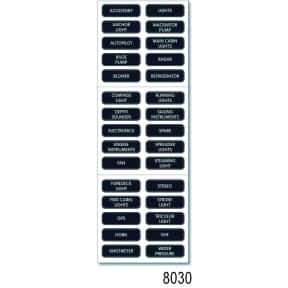 AC Panel Labels - Large Format, Label Kit:  AC Panel, Basic (30)