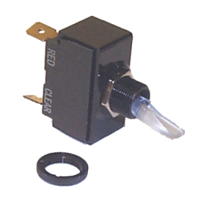 SPST BLK TOGGLE SWITCH (ON)/OFF W/LIGHT