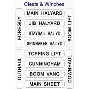 HALYARD CLEAT & WINCH LABELS