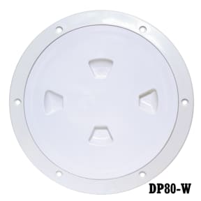 8IN WHT SCREW OUT DECK PLATE