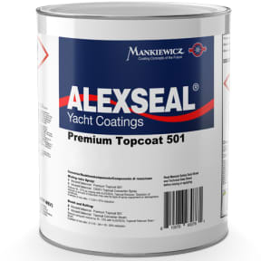 gallon of Alexseal Yacht Coatings Premium Topcoat 501 - Red, Orange, Yellow, Tan & Brown Bases