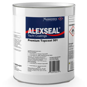 quart of Alexseal Yacht Coatings Premium Topcoat 501 - Red, Orange, Yellow, Tan & Brown Bases