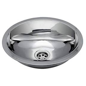 angle view of Ambassador Marine Oval Stainless Steel Sink
