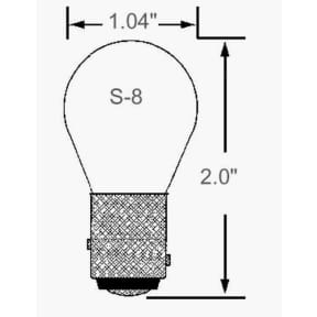 Ancor No. 1157 Indexed DC Bay Bulb - 12.8V, 27W, 32 CP, 1200 Hr, Dual Filament