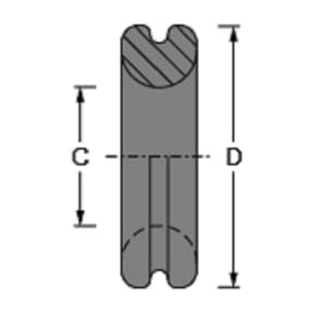 Diagram of Antal Marine Hardware Solid Rings - Low Friction