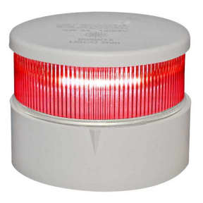 Aqua Signal Series 34 LED All-Round Navigation Light Red Beam White Housing