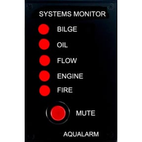 Aqualarm Automatic Systems Monitor with 5 Detectors & Alarm Bell - Single Engine 