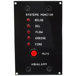 Aqualarm Automatic Systems Monitor with 5 Detectors & Alarm Bell - Single Engine 