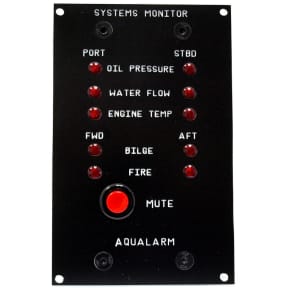 Aqualarm Automatic Systems Monitor with 5 Detectors & Alarm Horn - Twin Engines