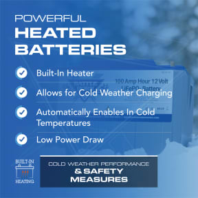 100Ah 12V LiFePO4 Heated Battery