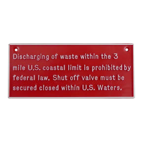 p-225 of Bernard Engraving Co Waste Discharge Plaque