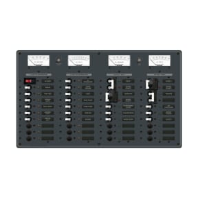 8086 of Blue Sea Systems 3 AC Sources + 12 AC Pos./DC Main + 19 DC Positions Circuit Breaker Panel