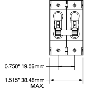 DC C-Series Double Pole Circuit Breakers