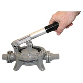 horizontal-handle-hand motion detail of Bosworth Guzzler 400 Series Manual Diaphragm Pumps - 1" Hose, Up to 10 GPM