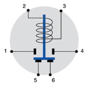 Diagram of Cole Hersee Continuous Duty DPST Double-Acting Solenoid - 12V, 35/85A
