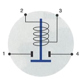 Diagram of Cole Hersee Standard Solenoid - 12V, 85A Continuous Duty