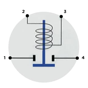Diagram of Cole Hersee Standard Solenoid - 36V, 85A Continuous Duty