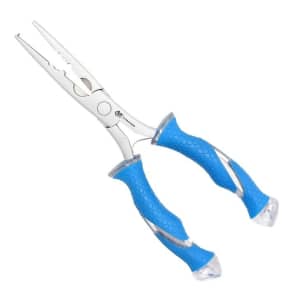 side view of Cuda 8" Titanium Bonded Stainless Steel Freshwater Plier with Ring Splitter