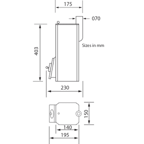 diagram of Davey &amp; Co. Hot Pot Stove with Brass Fittings