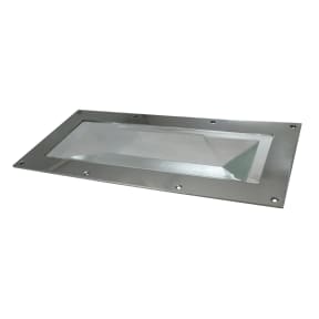 2411-ss-225 of Davey &amp; Co. Rabetted Stainless Steel Rectangular Deck Prism - 4-7/8" x 10-1/4" Overall