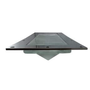 angle of Davey &amp; Co. Rabetted Stainless Steel Rectangular Deck Prism - 6-1/2" x 14-1/2" Overall