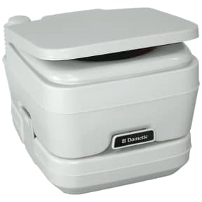 SaniPottie 964 Manual Flush Portable Toilet - 2.5 Gallon Tank, w/ Brackets