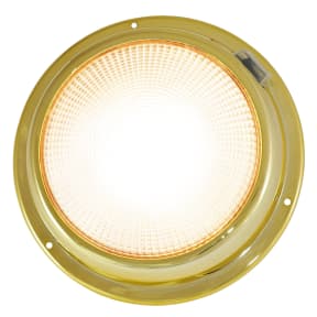 Dr LED 6-3/4" Brass Mars LED General Purpose Dome Light - White/Red