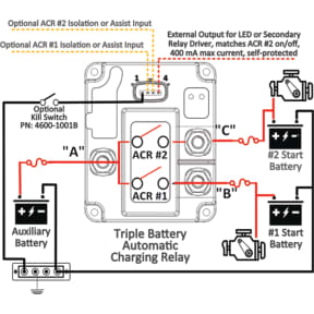 Dual Automatic Charging Relay - Triple Battery