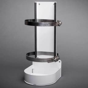 White Mounting Bracket of Fireboy-Xintex MU Horizontal Suppression Fire Extinguisher - FK-5-1-12 Clean Agent