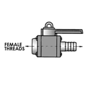 Marelon&#174; Full-Flow Ball Valves - OEM - Straight Barb