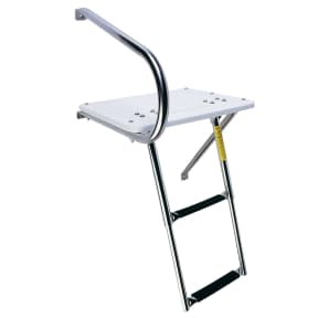 Combo/Outboard Transom Platform and Telescopic Ladder, Deployed