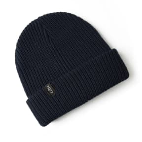 Navy View of Gill Floating Knit Beanie