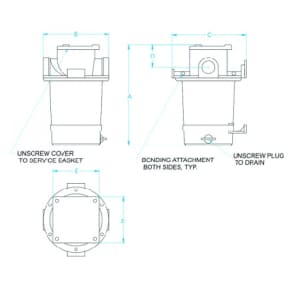 dia of Groco AARG Series All Bronze Raw Water Strainer