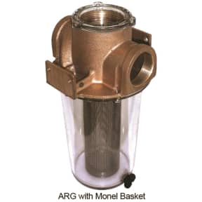 with monel basket of Groco ARG Series Single Raw Water Strainer