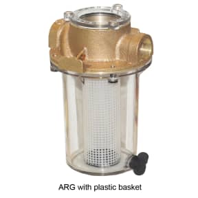 with plastic basket of Groco ARG Series Single Raw Water Strainer