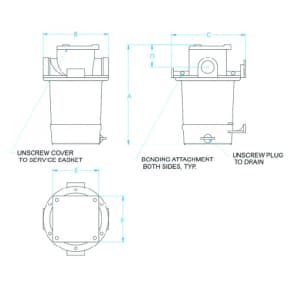 dia of Groco Stainless Steel ARG Strainers